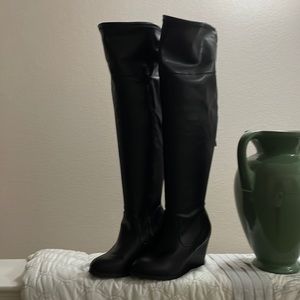 Over-the-knee Wedge Heel Boot